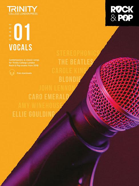 Book cover for Trinity Rock & Pop 2018 Vocals: Grade 1