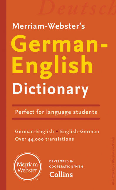 Book cover for Merriam-Webster's German-English Dictionary