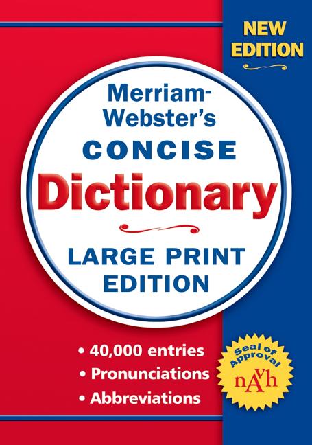 Book cover for Merriam-Webster's Concise Dictionary: Large Print Edition