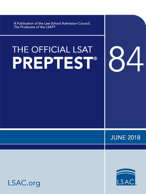 Book cover for The Official LSAT Preptest 84: (June 2018 Lsat)