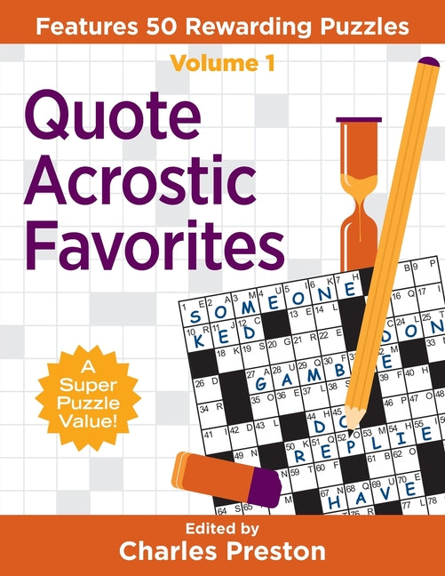 Book cover for Quote Acrostic Favorites: Features 50 Rewarding Puzzles