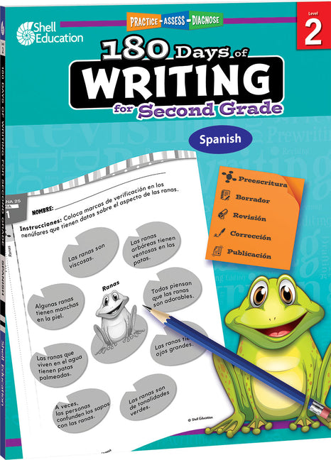 Book cover for 180 Days(tm) Writing for Second Grade: Practice, Assess, Diagnose