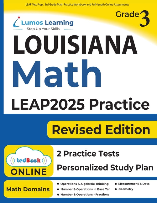 Book cover for LEAP Test Prep: 3rd Grade Math Practice Workbook and Full-length Online Assessments: LEAP Study Guide