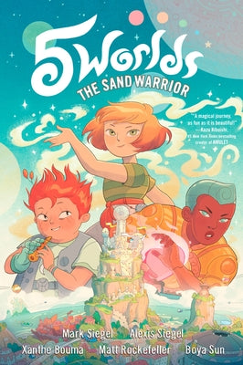 Book cover for 5 Worlds Book 1: The Sand Warrior: (A Graphic Novel)
