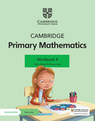 Book cover for Cambridge Primary Mathematics Workbook 4 with Digital Access (1 Year)