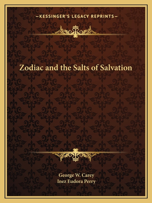 Book cover for Zodiac and the Salts of Salvation