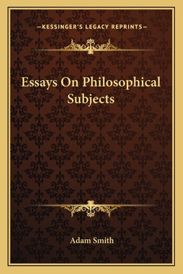 Book cover for Essays On Philosophical Subjects