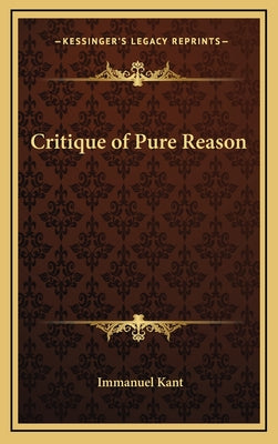 Book cover for Critique of Pure Reason