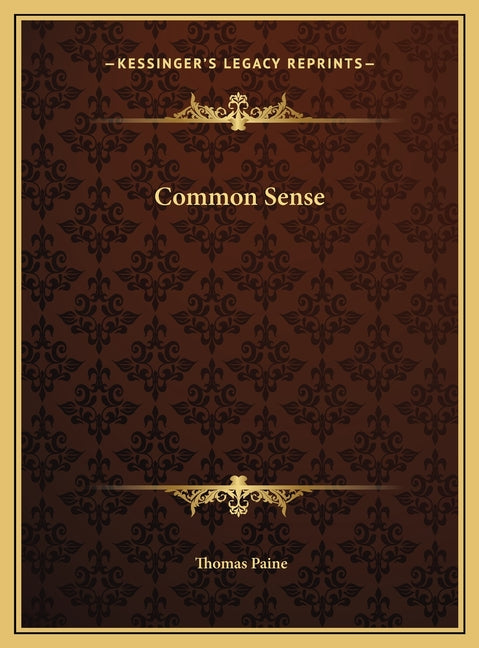 Book cover for Common Sense