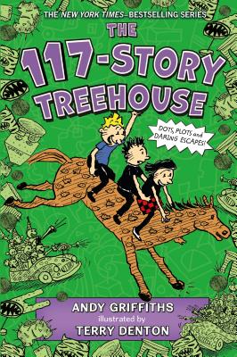 Book cover for The 117-Story Treehouse: Dots, Plots & Daring Escapes!