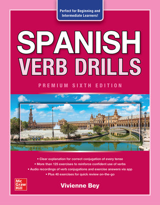 Book cover for Spanish Verb Drills, Premium Sixth Edition