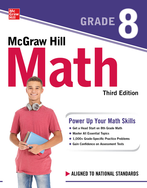 Book cover for McGraw Hill Math Grade 8, Third Edition