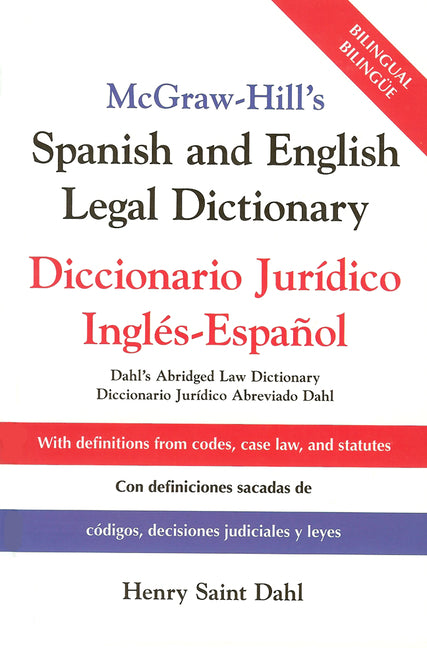 Book cover for McGraw Hill's Spanish/English Legal Dict (Pb)