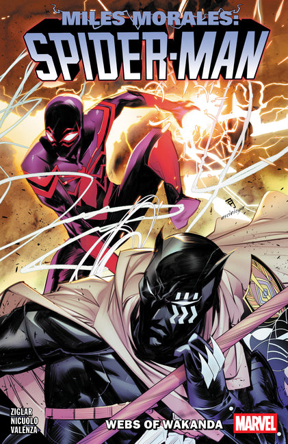 Book cover for Miles Morales: Spider-Man by Cody Ziglar Vol. 6 - Webs of Wakanda