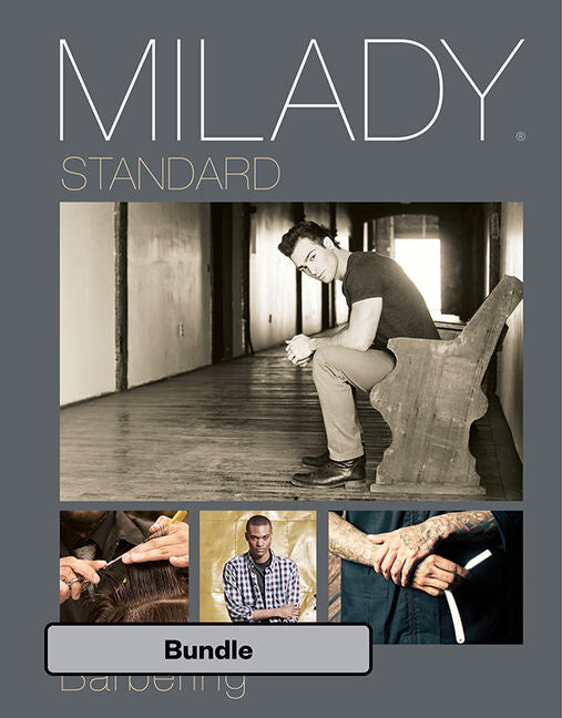 Book cover for Bundle: Milady Standard Barbering, 6th + Student Workbook + Exam Review