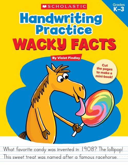Book cover for Handwriting Practice: Wacky Facts: Grades K-3