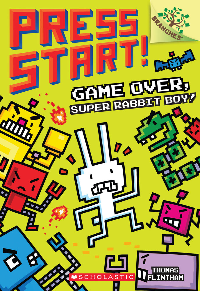 Book cover for Game Over, Super Rabbit Boy!: A Branches Book (Press Start! #1): Volume 1