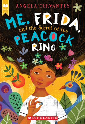 Book cover for Me, Frida, and the Secret of the Peacock Ring