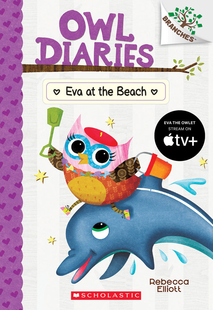 Book cover for Eva at the Beach: A Branches Book (Owl Diaries #14): Volume 14