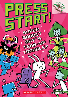 Book cover for Super Rabbit Boy's Team-Up Trouble!: A Branches Book (Press Start! #10): Volume 10