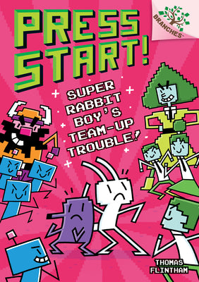 Book cover for Super Rabbit Boy's Team-Up Trouble!: A Branches Book (Press Start! #10): Volume 10