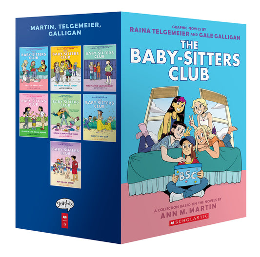 Book cover for The Baby-Sitters Club Graphic Novels #1-7: A Graphix Collection: Full Color Edition: Full-Color Edition