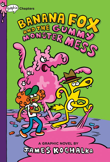 Book cover for Banana Fox and the Gummy Monster Mess: A Graphix Chapters Book (Banana Fox #3)