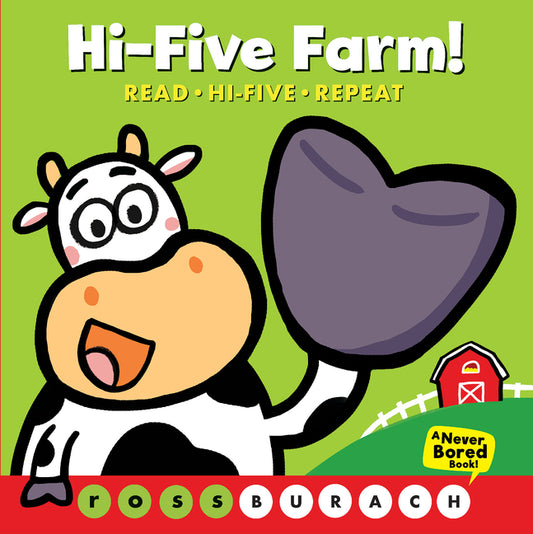 Book cover for Hi-Five Farm! (a Never Bored Book!)
