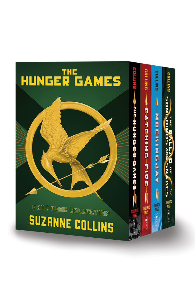 Book cover for Hunger Games 4-Book Hardcover Box Set (the Hunger Games, Catching Fire, Mockingjay, the Ballad of Songbirds and Snakes)