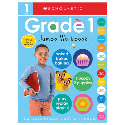 Book cover for First Grade Jumbo Workbook: Scholastic Early Learners (Jumbo Workbook)