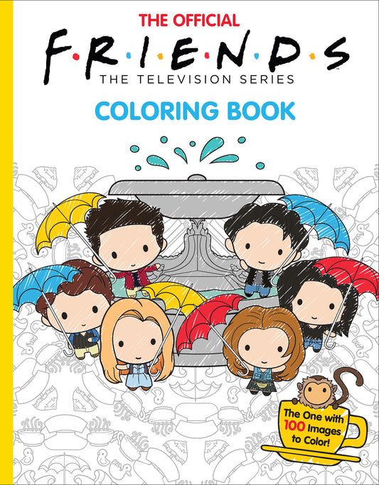 Book cover for The Official Friends Coloring Book: The One with 100 Images to Color!