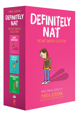 Book cover for Definitely Nat: A Graphic Novel Box Set (Nat Enough #1-3)