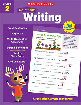 Book cover for Scholastic Success with Writing Grade 2 Workbook