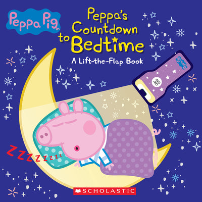 Book cover for Countdown to Bedtime: Lift-The-Flap Book with Flashlight (Peppa Pig) [With Mini Peppa Pig Flashlight]