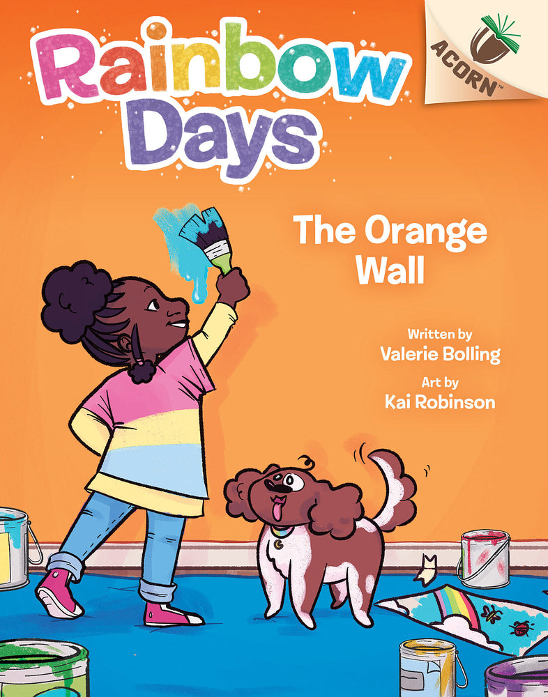 Book cover for The Orange Wall: An Acorn Book (Rainbow Days #3)