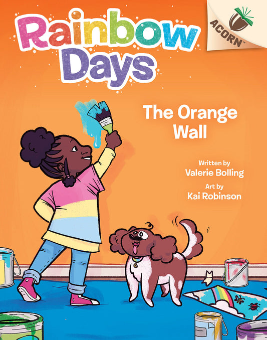 Book cover for The Orange Wall: An Acorn Book (Rainbow Days #3)