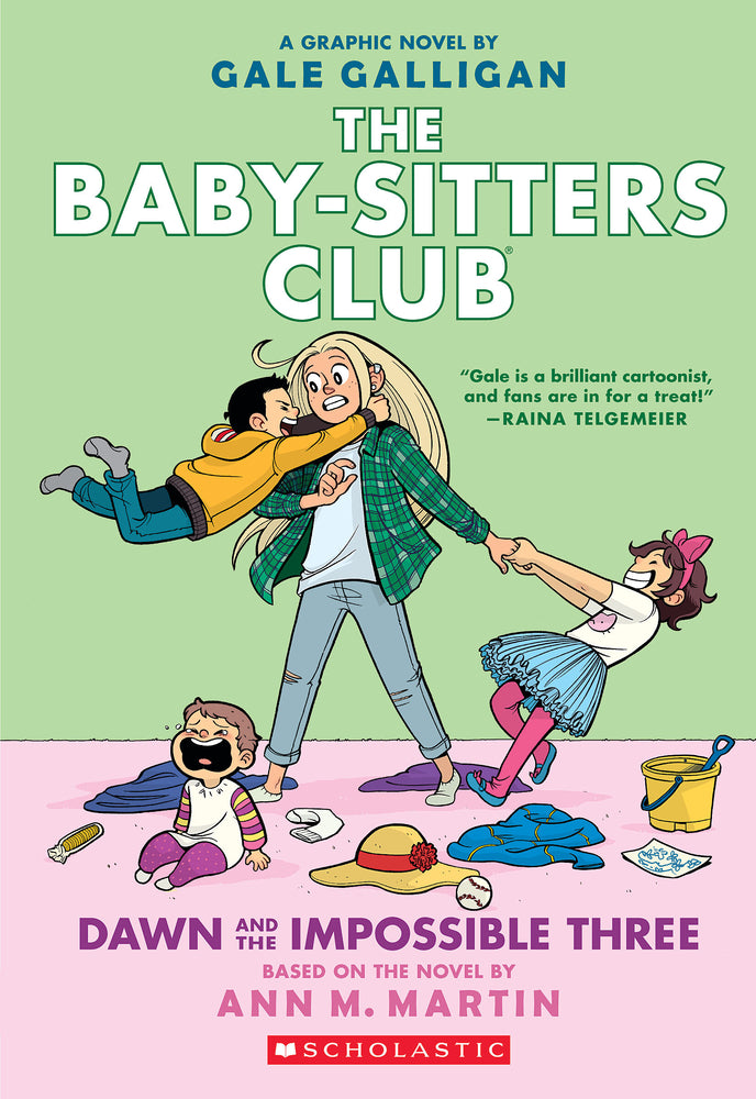 Book cover for Dawn and the Impossible Three: A Graphic Novel (the Baby-Sitters Club #5)