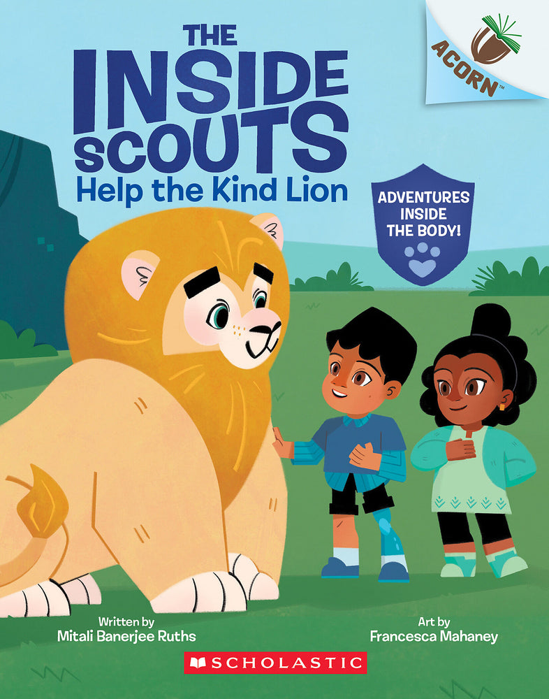Book cover for Help the Kind Lion: An Acorn Book (the Inside Scouts #1)