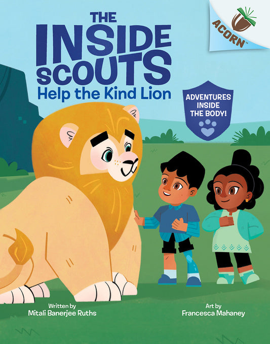 Book cover for Help the Kind Lion: An Acorn Book (the Inside Scouts #1)