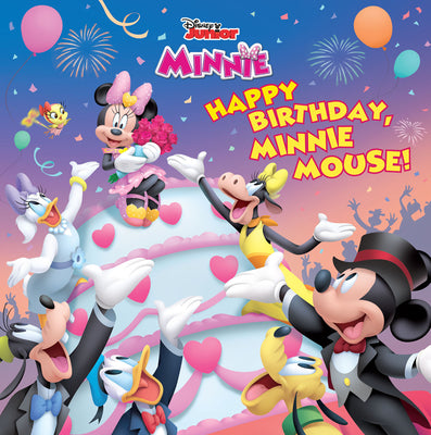 Book cover for Disney Junior Minnie: Happy Birthday, Minnie Mouse!