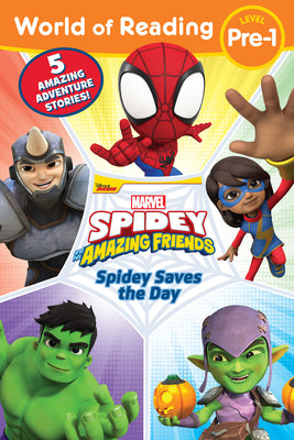 Book cover for World of Reading: Spidey Saves the Day: Spidey and His Amazing Friends