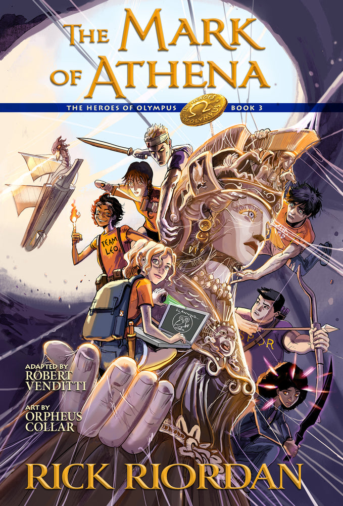 Book cover for The Heroes of Olympus, Book Three: The Mark of Athena: The Graphic Novel