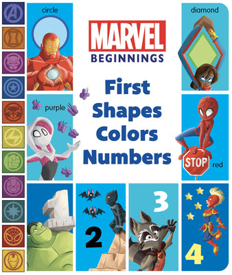 Book cover for Marvel Beginnings: First Shapes, Colors, Numbers