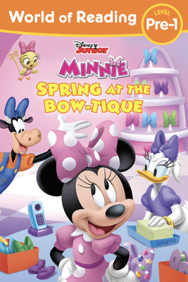Book cover for World of Reading Disney Junior Minnie Spring at the Bow-Tique