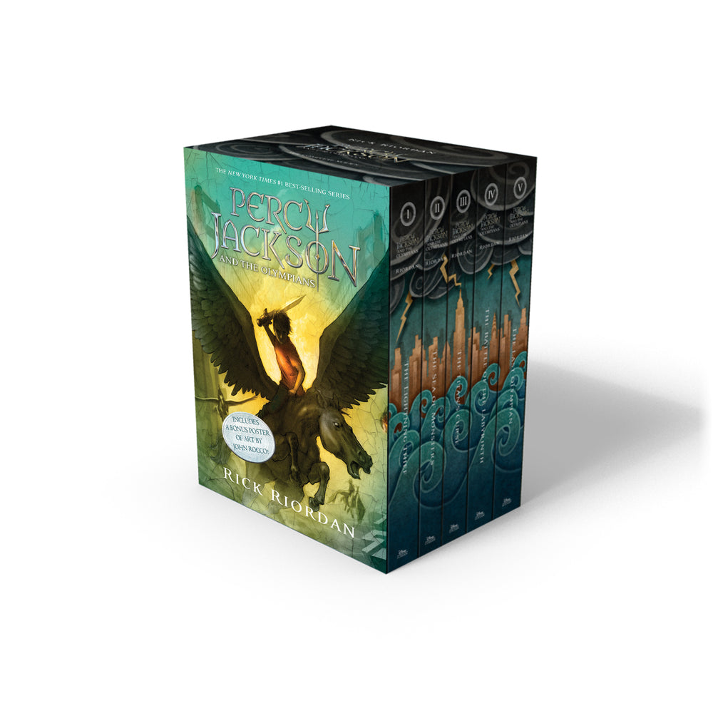 Book cover for Percy Jackson and the Olympians 5 Book Paperback Boxed Set (W/Poster)