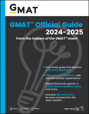 Book cover for GMAT Official Guide 2024-2025: Book + Online Question Bank