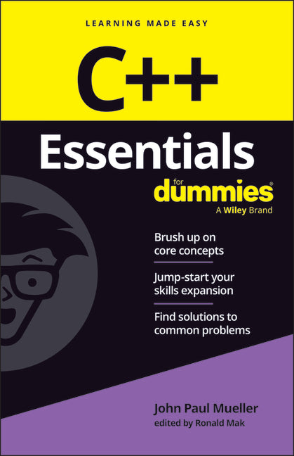 Book cover for C++ Essentials for Dummies