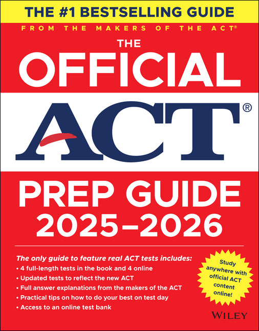 Book cover for Official ACT Prep Guide 2025-2026: Book + Online Course