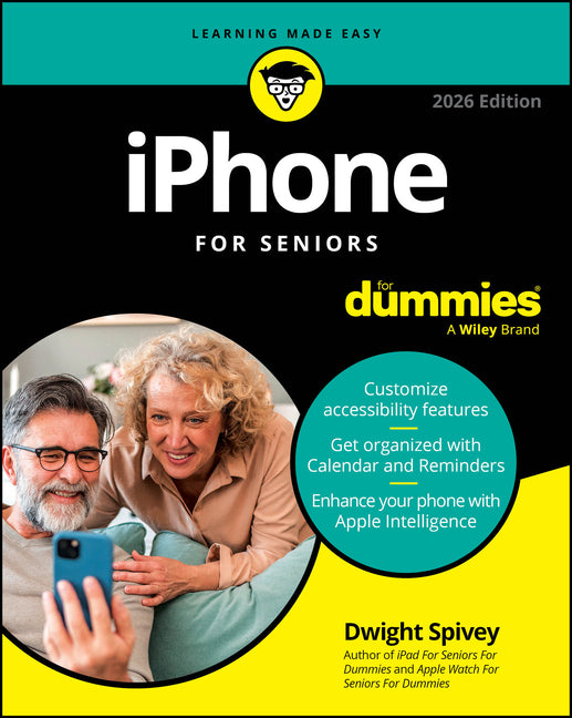 Book cover for iPhone for Seniors for Dummies, 2026 Edition