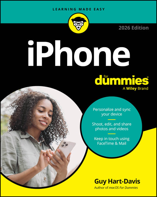 Book cover for iPhone for Dummies, 2026 Edition